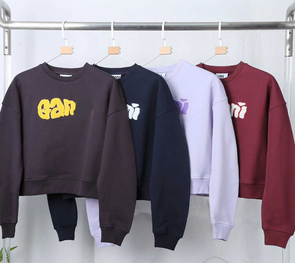 Ganni 23ss Designer Sweatshirt Pullover Jumper Letter Towel Embroidered Fleece Round Neck Loose Short Sweater, Coffee
Ganni 23ss Designer Sweatshirt Pullover Jumper Letter Towel Embroidered Fleece Round Neck Loose Short Sweater, Coffee