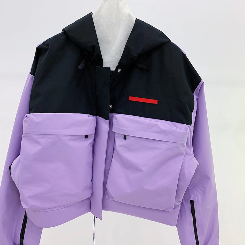 Women's Jackets 2023 Patchwork Short Outwear Women Casual Streetwear Zipper cardigan Loose Jacket Coat200 230310