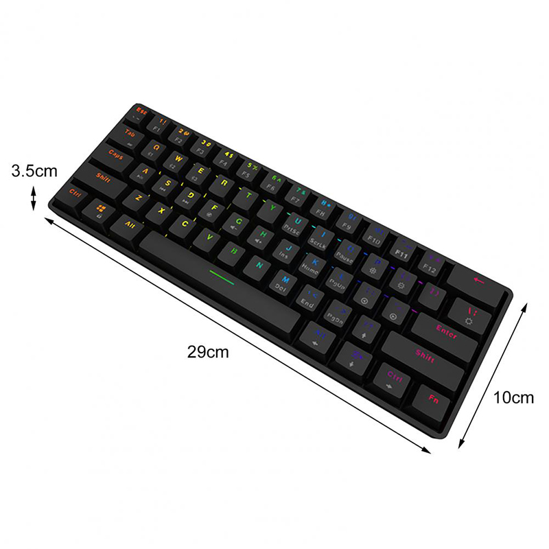 K28 Double Model Mini Gaming Mechanical Keyboard 61 Keys RGB Hot Swap Type-C Wired BT5.0 Wireles Keyboards For Laptop PC Tablet