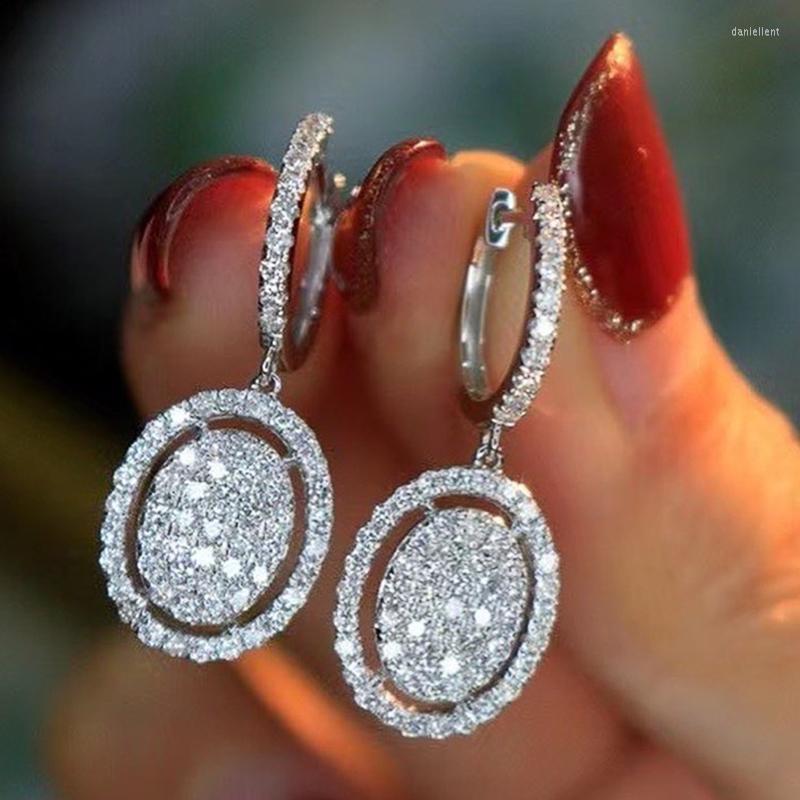 Dangle Earrings Classic And Simple Women Oval Charms Brilliant Cubic Zirconia Silver Color Elegant Versatile Lady's Ear Jewelry
Dangle Earrings Classic And Simple Women Oval Charms Brilliant Cubic Zirconia Silver Color Elegant Versatile Lady's Ear Jewelry