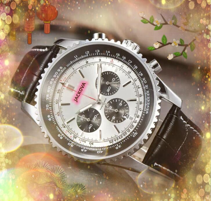 All Dials Working Famous Men Watches Six stitches Mens Big Leather Belt Quartz Movement Fashion Business Chronograph No-Mechanical super luminous Wristwatch, As pic
All Dials Working Famous Men Watches Six stitches Mens Big Leather Belt Quartz Movement Fashion Business Chronograph No-Mechanical super luminous Wristwatch, As pic