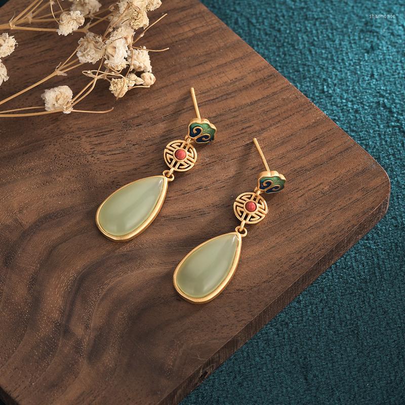 Stud Earrings Elegant And Fashionable Women's Cloud Drop Imitation Jade Chinese Style Cheongsam Enamel Jewelry 
Stud Earrings Elegant And Fashionable Women's Cloud Drop Imitation Jade Chinese Style Cheongsam Enamel Jewelry