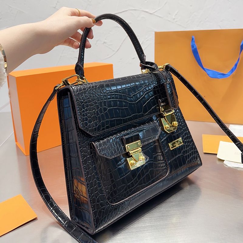 Designer Women Lvs Briefcase Crossbody Tote Bag France Luxury Brand Alligator Leather Bussiness Shoulder Bags Lady Cross Body Strap Attache Case Office Handbag, Grey alligator
Designer Women Lvs Briefcase Crossbody Tote Bag France Luxury Brand Alligator Leather Bussiness Shoulder Bags Lady Cross Body Strap Attache Case Office Handbag, Grey alligator