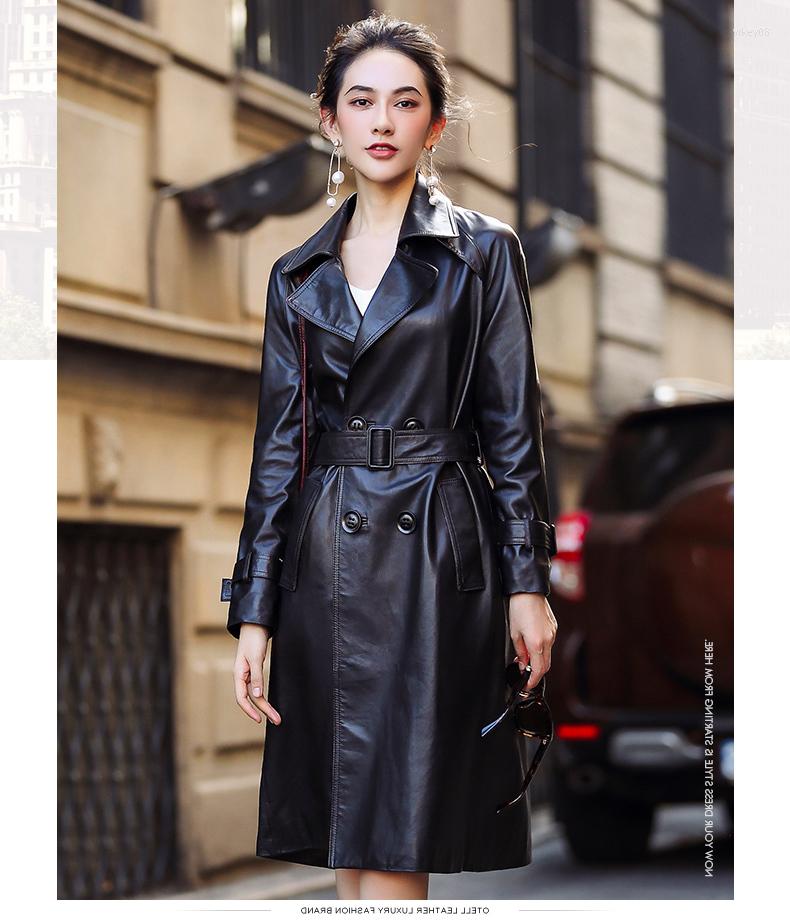 Women's Leather 2023 Genuine Jacket Women Autumn Natural Sheepskin Coat With Belt Long Trench Female Real Jackets OT1730, Black
Women's Leather 2023 Genuine Jacket Women Autumn Natural Sheepskin Coat With Belt Long Trench Female Real Jackets OT1730, Black