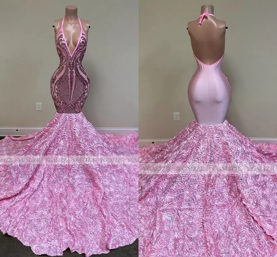 2023 Pink Evening Dresses Sleeveless Mermaid Halter Sequins Applique Sexy Backless Floral Floor Length Plus Size Pleats Prom Gown Formal Custom vestidos, Same as picture
2023 Pink Evening Dresses Sleeveless Mermaid Halter Sequins Applique Sexy Backless Floral Floor Length Plus Size Pleats Prom Gown Formal Custom vestidos, Same as picture