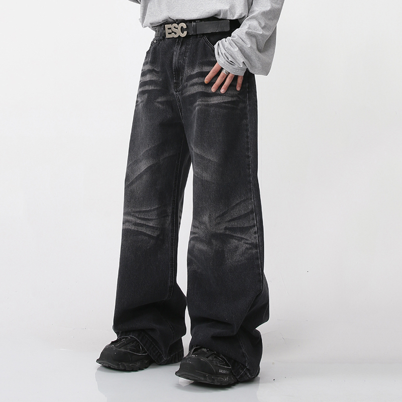 Men s Jeans IEFB Wear Spring Casual Denim Pants Loose Wide Leg Korean Fashion 2023 Vintage Male Trousers 9A7360 230311