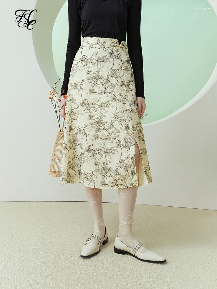 Skirts FSLE Chinese Style Asymmetrical Design Ink-print Women Umbrella Skirt Zipper Placket High Waist A-LINE, Beige
Skirts FSLE Chinese Style Asymmetrical Design Ink-print Women Umbrella Skirt Zipper Placket High Waist A-LINE, Beige