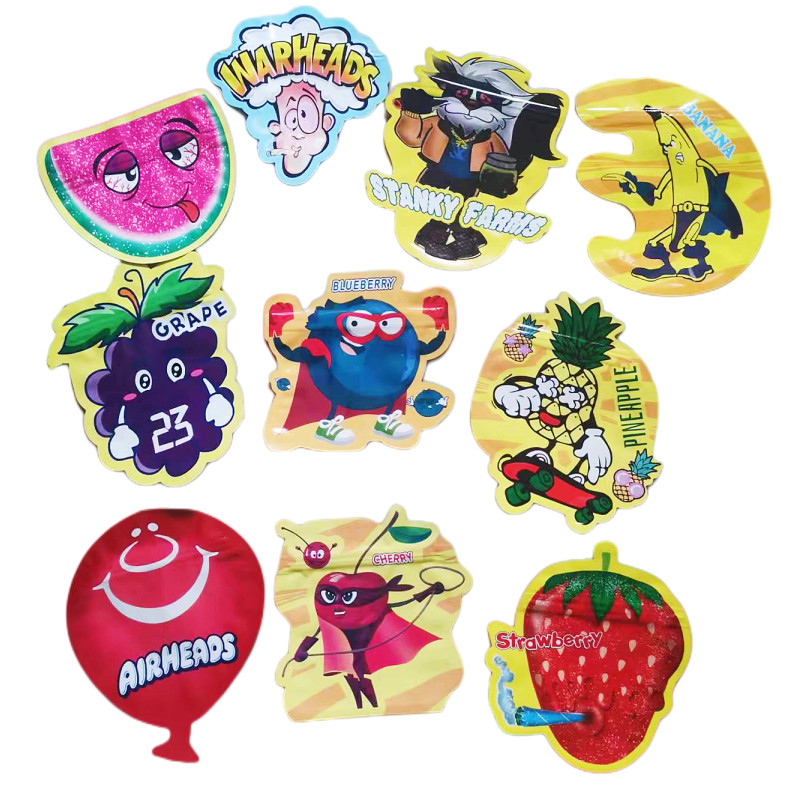 diecut shape mylar bag 3.5g 100 styles irregular shaped cherry blueberry cake lemonade flower package custom
diecut shape mylar bag 3.5g 100 styles irregular shaped cherry blueberry cake lemonade flower package custom