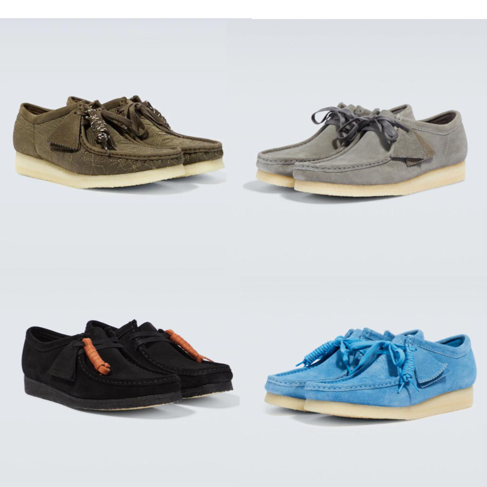 Fashion men's Wallabee formal shoes, suede round toe lace-up flat shoes, rubber chrome leather soles, classic versatility, show men's personality EU41-46