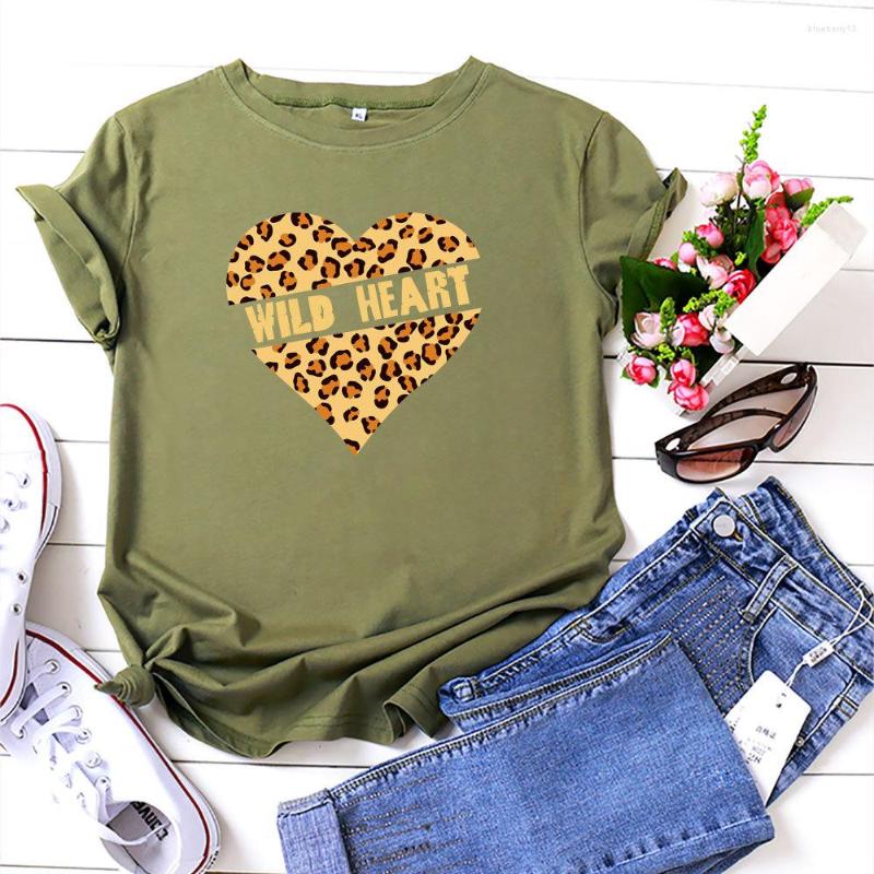 Women' T Shirts Cotton Summer Women' T-shirt O-Neck Harajuku Leopard Heart Wild Print Top Casual Female Shirt Oversized Size -5XL, Green
Women' T Shirts Cotton Summer Women' T-shirt O-Neck Harajuku Leopard Heart Wild Print Top Casual Female Shirt Oversized Size -5XL, Green