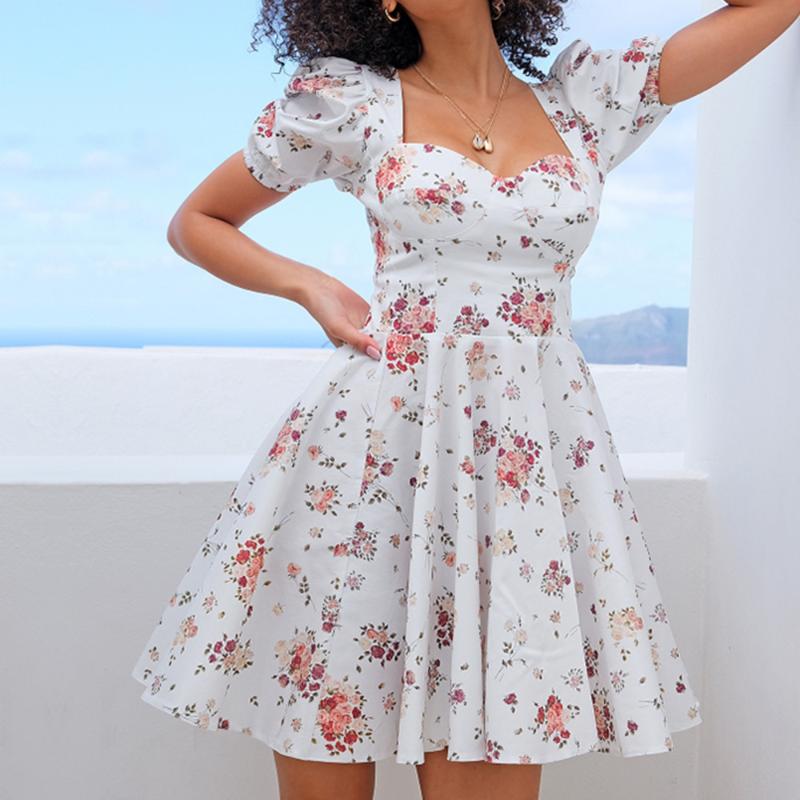 Party Dresses Sexy Square Collar White Printing Mini Dress Woman Puff Sleeve High Waist Holiday A-Line 2023 Summer
Party Dresses Sexy Square Collar White Printing Mini Dress Woman Puff Sleeve High Waist Holiday A-Line 2023 Summer