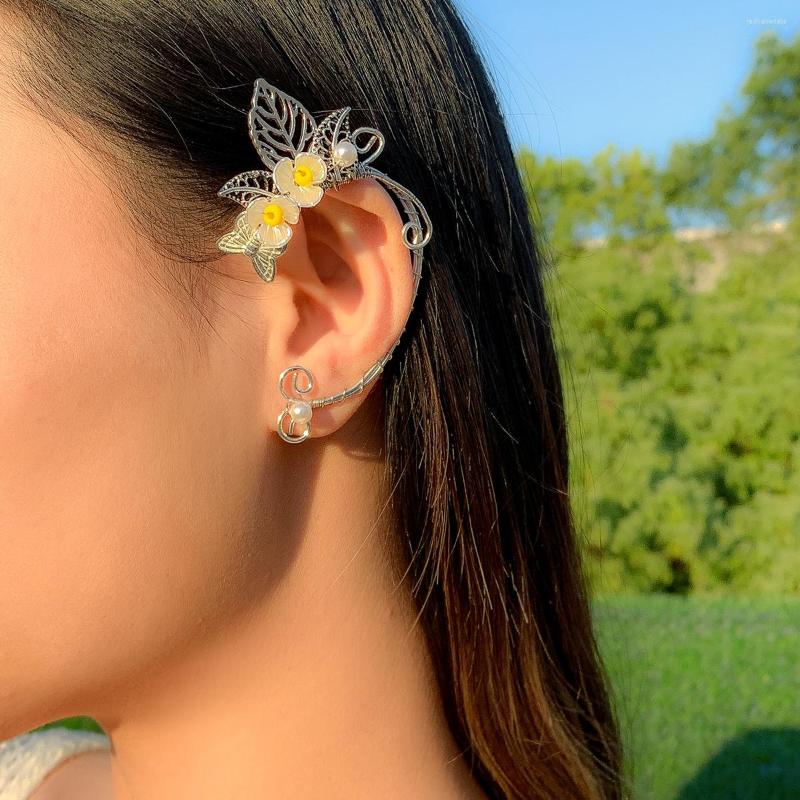 Backs Earrings IngeSight.Z 1 Pc Chic Pearl Hollowed Flower Leaf Elf Ear Earring Clips For Women Vintage Silver Color Metal No Piercing
Backs Earrings IngeSight.Z 1 Pc Chic Pearl Hollowed Flower Leaf Elf Ear Earring Clips For Women Vintage Silver Color Metal No Piercing