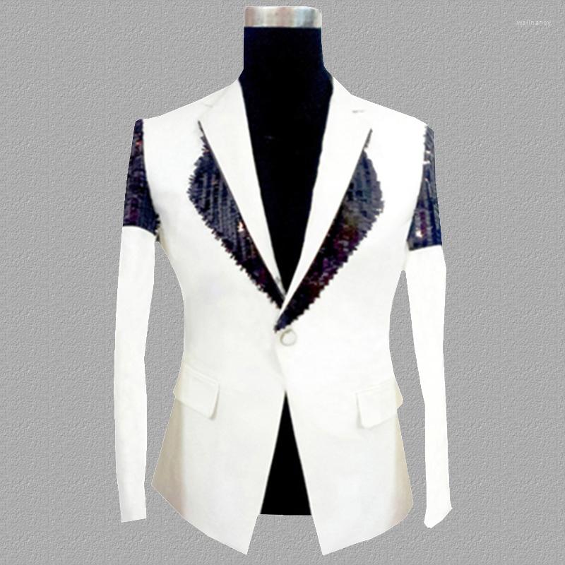 Men' Suits Sequins Blazer Men Designs Jacket Mens Stage Costumes For Singers Clothes Dance Star Style Dress Punk Rock Masculino White
Men' Suits Sequins Blazer Men Designs Jacket Mens Stage Costumes For Singers Clothes Dance Star Style Dress Punk Rock Masculino White