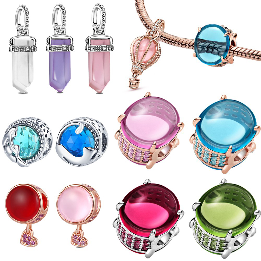 925 silver Fit Pandora Original charms DIY Pendant women Bracelets beads Sparkling Pink Hot Air Balloon Dangle Crystal
925 silver Fit Pandora Original charms DIY Pendant women Bracelets beads Sparkling Pink Hot Air Balloon Dangle Crystal