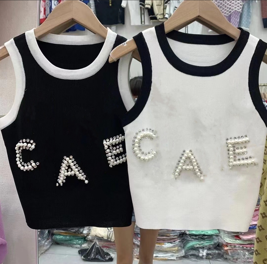 Designer Knitted Ice Silk Vest: Trendy Sleeveless Knitwear For Women