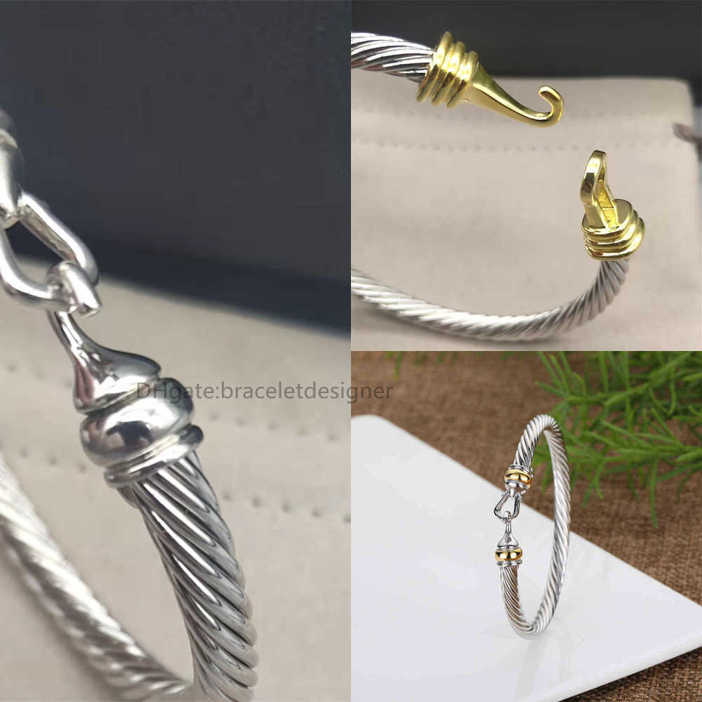 Designer Jewelry Bracelets Woman Twisted Cable Bracelet Mens 5MM Cuff Charm Fashion luxury Wire Bangle Silver Exquisite Simple Jewelry Accessories for Women
Designer Jewelry Bracelets Woman Twisted Cable Bracelet Mens 5MM Cuff Charm Fashion luxury Wire Bangle Silver Exquisite Simple Jewelry Accessories for Women