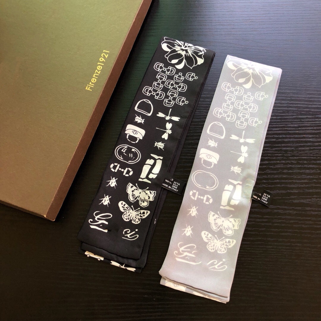 Designer Letters Print Floral Silk Scarf Headband for Women Fashion Scarves Shoulder Tote Luggage Ribbon Head Wraps Double ribbon Ladies gift white black 8x120
Designer Letters Print Floral Silk Scarf Headband for Women Fashion Scarves Shoulder Tote Luggage Ribbon Head Wraps Double ribbon Ladies gift white black 8x120
