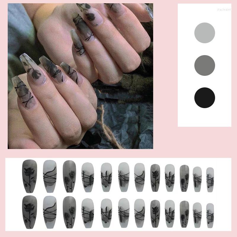 False Nails 24pcs Black Rose Wear Long Paragraph Fashion Manicure Patch Save Time Wearable Nail Fake With Glue, 163 loss fairy rose
False Nails 24pcs Black Rose Wear Long Paragraph Fashion Manicure Patch Save Time Wearable Nail Fake With Glue, 163 loss fairy rose