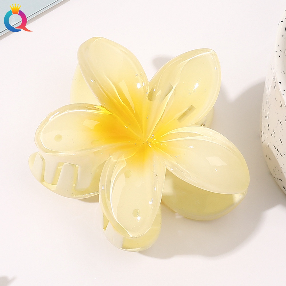 New Women Girls Cute Ribbon Candy Colors Big Flower Plastic Hair Claws Sweet Hair Holder Clip Hairpin Headband Fashion Hair Accessories 1898