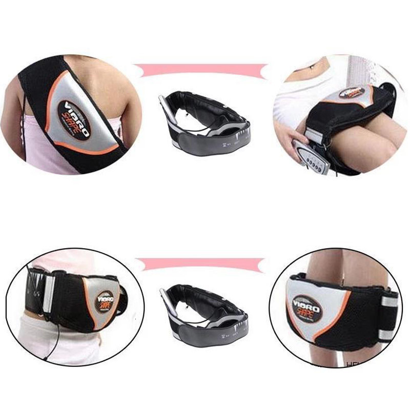 Back Massager Health Care Men Electric Vibrating Slimming Women Massage Belt Massager Flex Vibro Shape Slender Fat Burning Waist Belt Weight 230311
