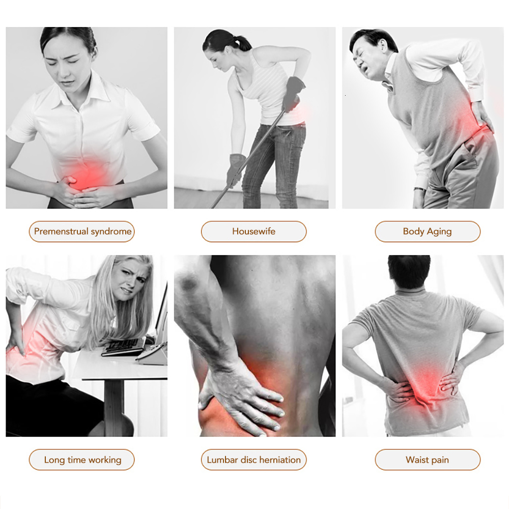 Back Massager Electrict Heating Massage Belt Lumbar Back Waist Massager Support Vibration Physiotherapy Spine Protect Pain Relief Health Care 230311