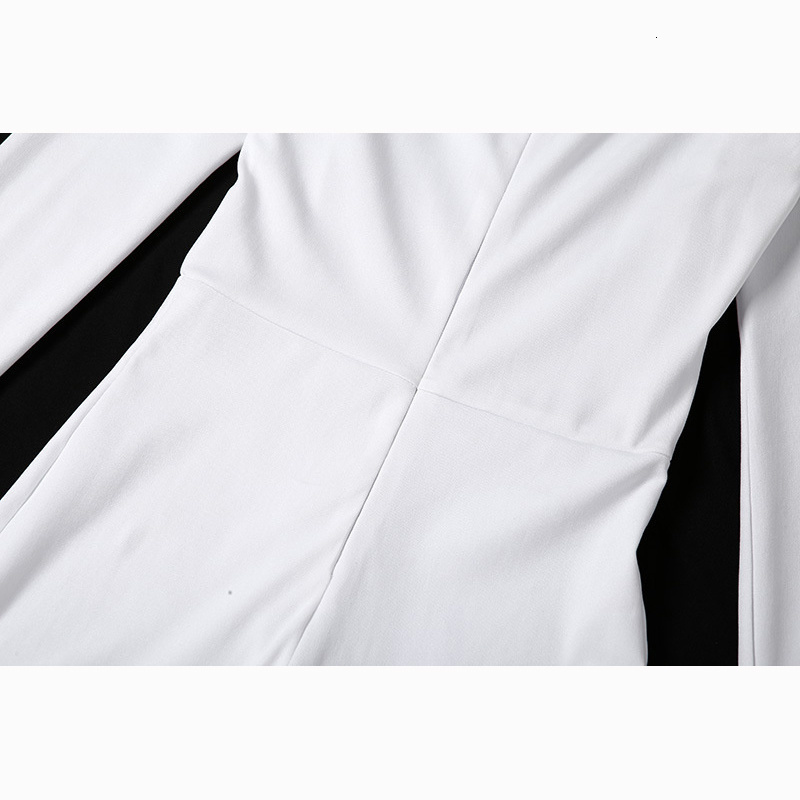 Women's Jumpsuits Rompers Women's Summer Jumpsuit Solid Long Sleeve Jumpsuit Black Gym Overalls Slim Sexy Outfit White Bodysuit High Waist S