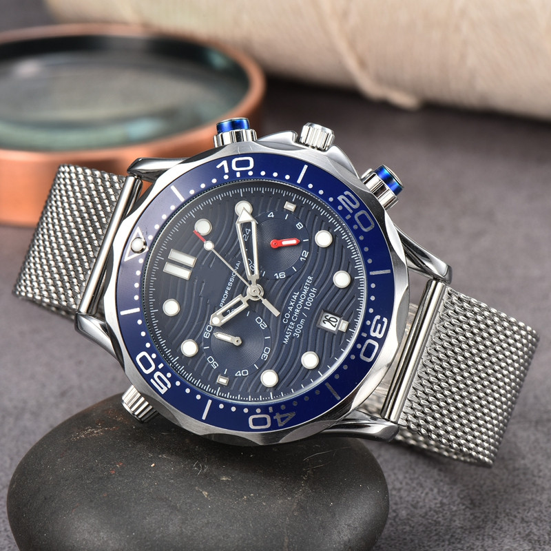 WristWatches for Men 2023 New Mens Watches Five stitches All dial work Quartz Watch OM Top Luxury Brand designer Chronograph clock Steel mesh Belt men fashion
WristWatches for Men 2023 New Mens Watches Five stitches All dial work Quartz Watch OM Top Luxury Brand designer Chronograph clock Steel mesh Belt men fashion