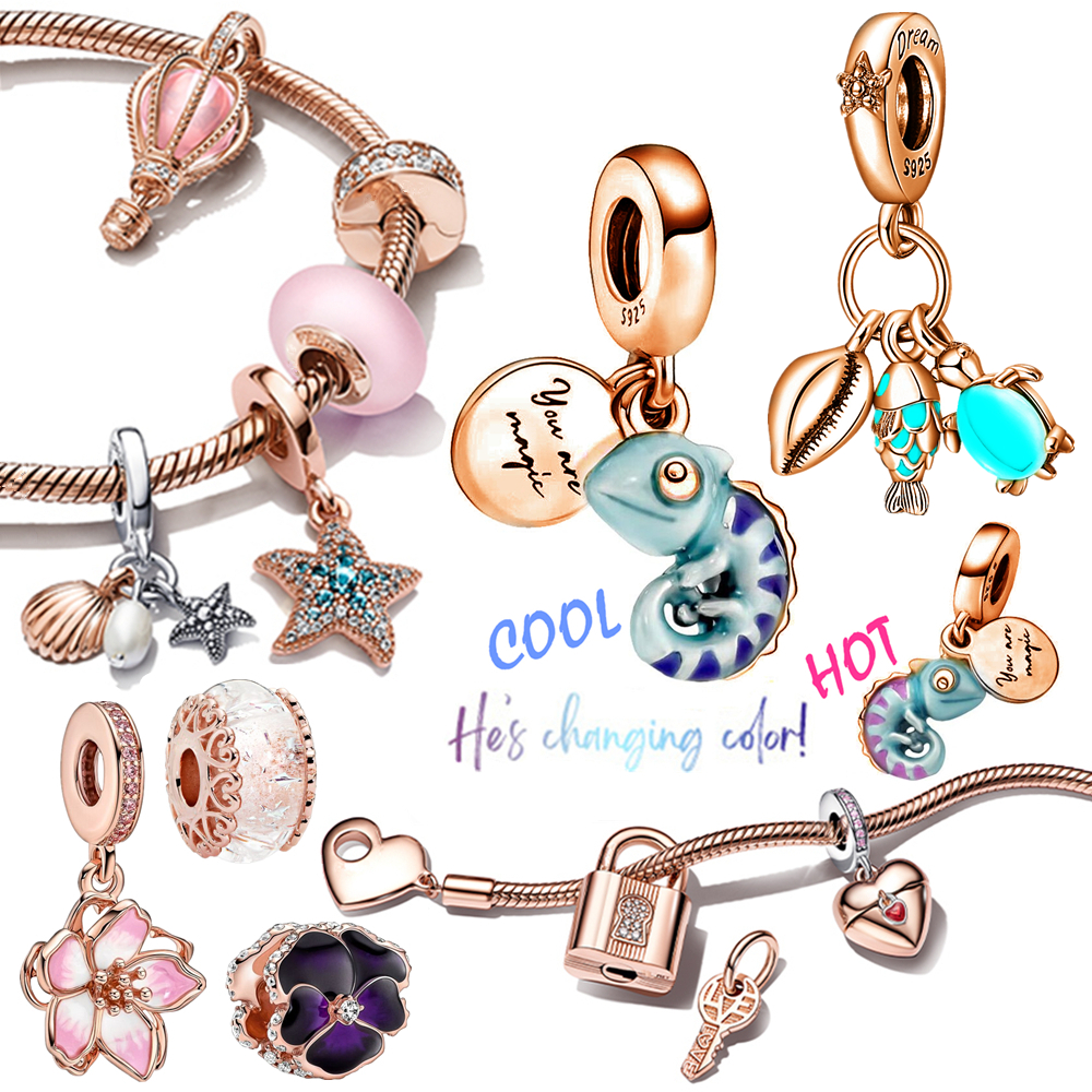 925 silver Fit Pandora Original charms DIY Pendant women Bracelets beads Chameleon Dangle Charm Bead 
925 silver Fit Pandora Original charms DIY Pendant women Bracelets beads Chameleon Dangle Charm Bead