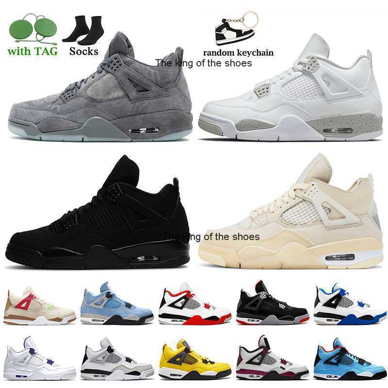 

J4S OGJ4s OG2023 OG Mens Basketball Shoes Women Sneakers Jumpman 4 4s Grey White Oreo Black Cat Sail Off Military University Blue Fire Red Bred Wild, C14 wild things 36-47