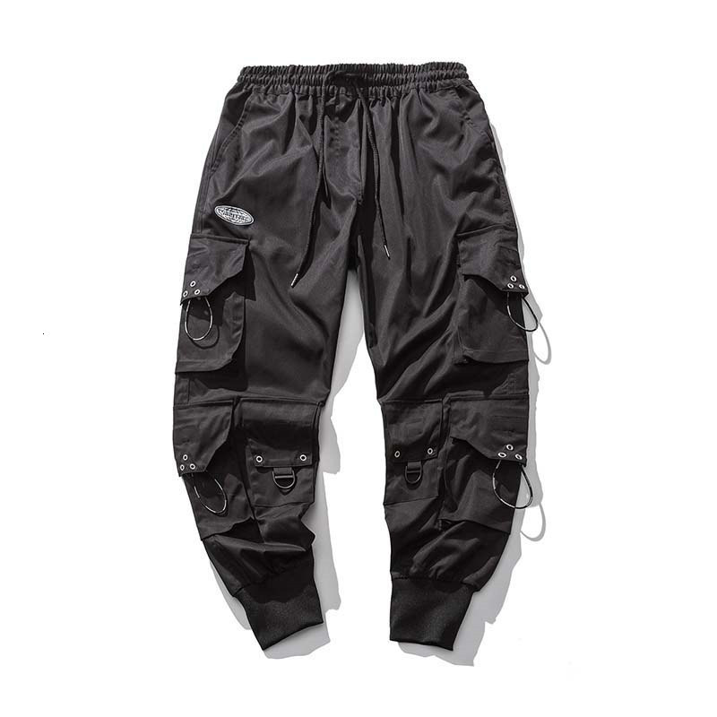 Men's Pants HOUZHOU Black Cargo Joggers Hip Hop Techwear Hippie Trousers for Streetwear Plus Size Pockets Oversize 230311