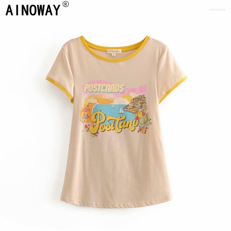 Women' T Shirts Boho Women Beach Ferry Print Short Sleeve T-shirt Ladies Tops Bohemian Cotton Tee Shirt Camiseta Feminina, Picture shown
Women' T Shirts Boho Women Beach Ferry Print Short Sleeve T-shirt Ladies Tops Bohemian Cotton Tee Shirt Camiseta Feminina, Picture shown