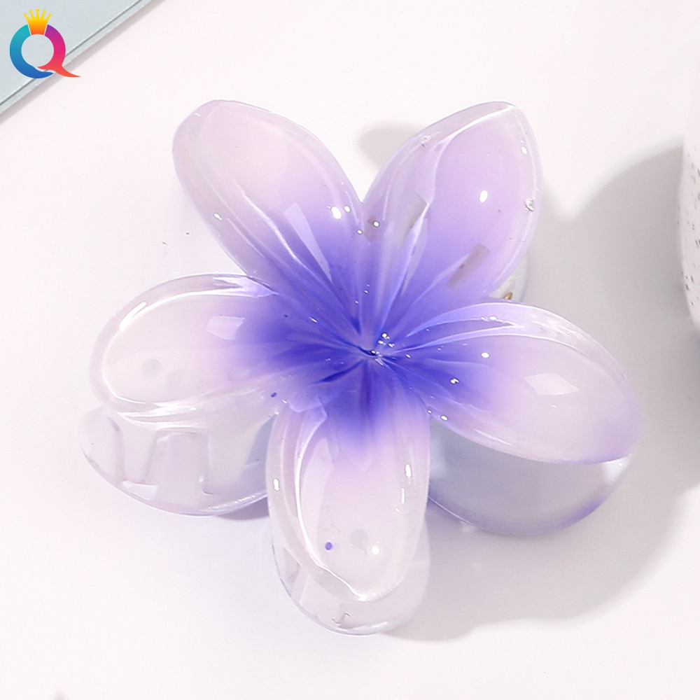 New Women Girls Cute Ribbon Candy Colors Big Flower Plastic Hair Claws Sweet Hair Holder Clip Hairpin Headband Fashion Hair Accessories 1898