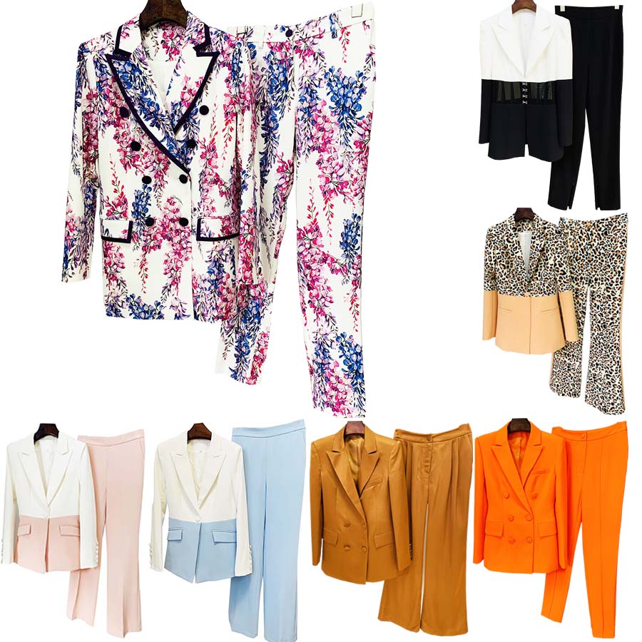 Womens Two Pcs Pants Business Office Lady Blazer & Suits Leopard Floral Patern Print Solid Colors Two Colors Contrast Tops Sets Slim Desgn S-XXL Plus Size
Womens Two Pcs Pants Business Office Lady Blazer & Suits Leopard Floral Patern Print Solid Colors Two Colors Contrast Tops Sets Slim Desgn S-XXL Plus Size