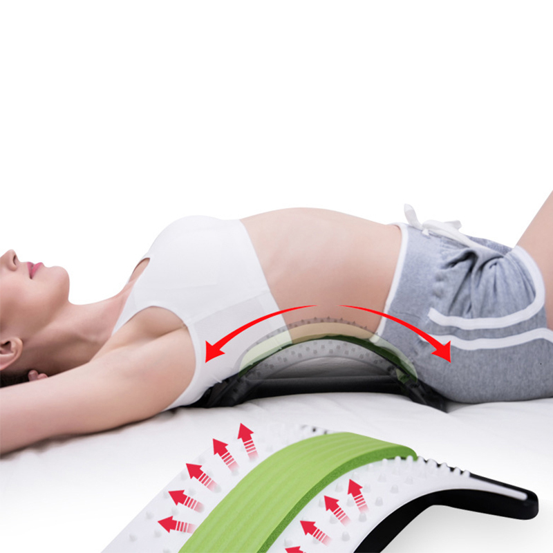 Back Massager Back Massage Magic Stretcher Waist Acupuncture Body Lumbar Support Spine Massager Relaxation Spine Pain Chiropractic Health care 230311