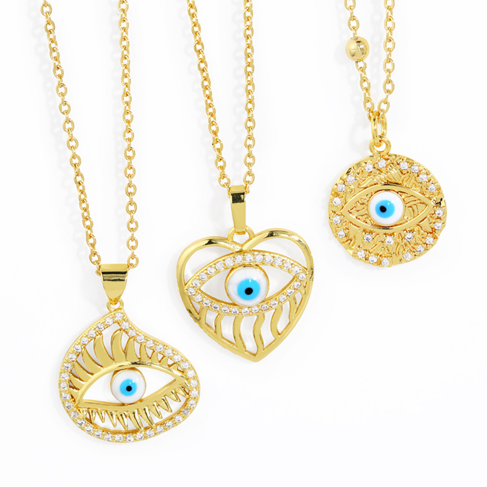 Enamel Evil Eye Pendant Necklaces for Women Crystal Round Gold Chain Greek Turkish Eye Jewelry VNE105
Enamel Evil Eye Pendant Necklaces for Women Crystal Round Gold Chain Greek Turkish Eye Jewelry VNE105