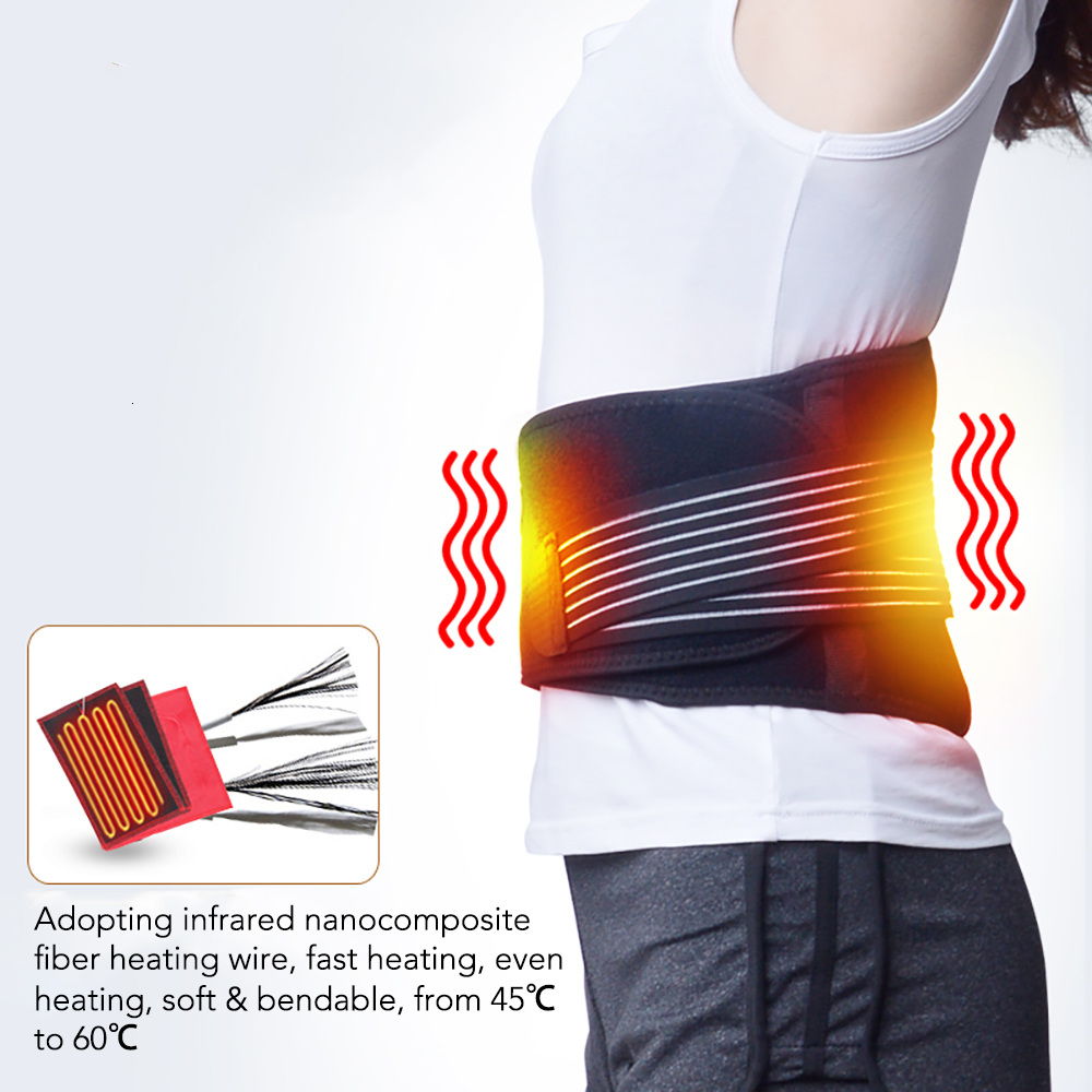 Back Massager Electrict Heating Massage Belt Lumbar Back Waist Massager Support Vibration Physiotherapy Spine Protect Pain Relief Health Care 230311