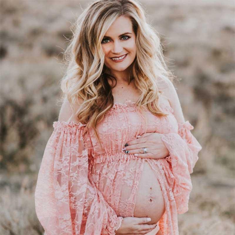 Maternity Dresses Women's Lace Dress Trailing Long Sleeve Jumpsuit Skirt Pography Feifei, Pink
Maternity Dresses Women's Lace Dress Trailing Long Sleeve Jumpsuit Skirt Pography Feifei, Pink