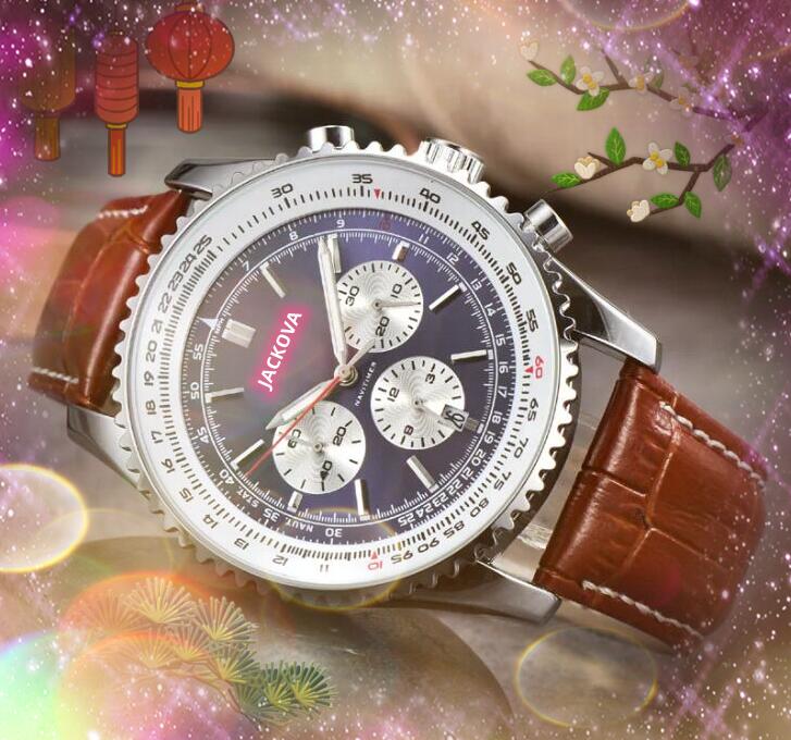 All Dials Working Automatic Date Men Watches Six stitches Mens Big Leather Belt Quartz Movement Fashion Business Chronograph Dial Panda Eye Wristwatch, As pic
All Dials Working Automatic Date Men Watches Six stitches Mens Big Leather Belt Quartz Movement Fashion Business Chronograph Dial Panda Eye Wristwatch, As pic