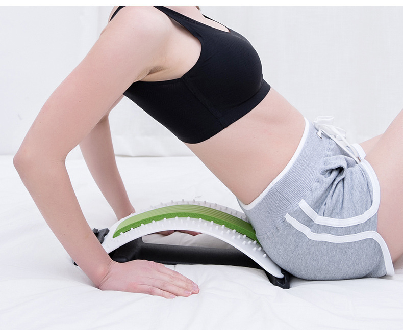 Back Massager Back Massage Magic Stretcher Waist Acupuncture Body Lumbar Support Spine Massager Relaxation Spine Pain Chiropractic Health care 230311
