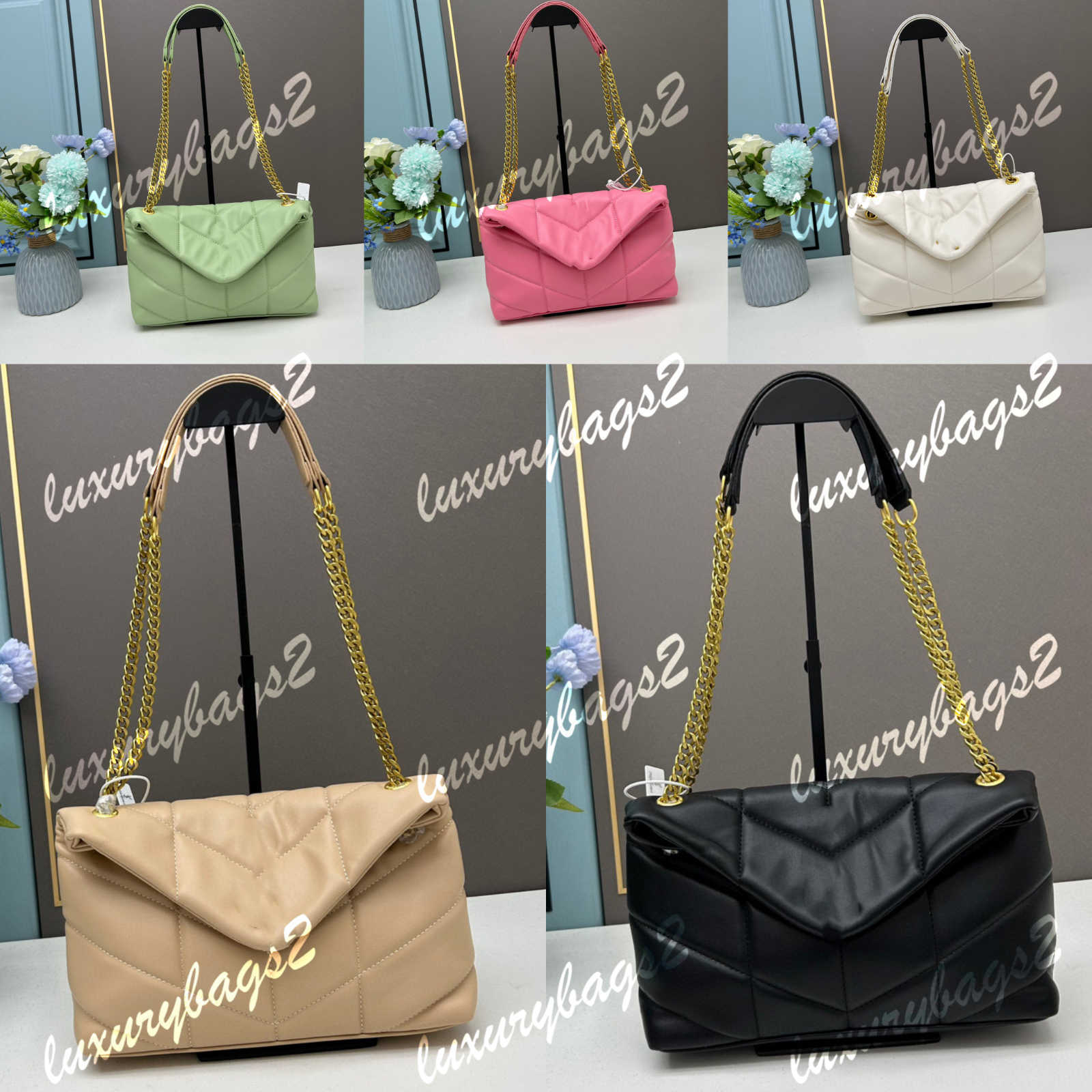 LOULOU Puffer Luxury Bag Lady Designer Handbags HPB Fashion Sheepskin Genuine Leather Gold Hardware 5 Colors Chain Bags 23cm 29cm Crossbody Shoulder Bag Cross Body, #1
LOULOU Puffer Luxury Bag Lady Designer Handbags HPB Fashion Sheepskin Genuine Leather Gold Hardware 5 Colors Chain Bags 23cm 29cm Crossbody Shoulder Bag Cross Body, #1