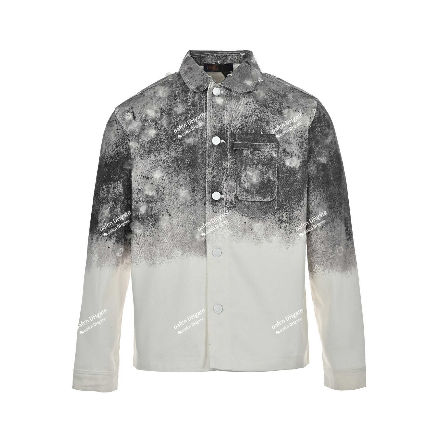 23SS designer jacket men's senior street fashion denim jacket black blue casual hip-hop men's size XS-XL