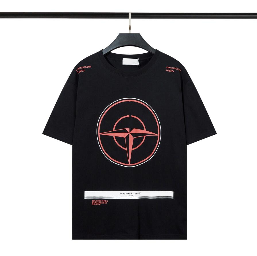 designer clothes Logo printed on cotton Men's T-Shirts Casual crew neck couple polo shirt Summer simple STONE loose short sleeve top 3.1205