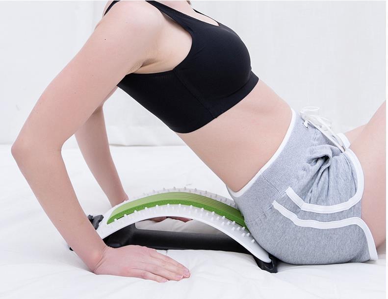 Back Massager Back Massage Magic Stretcher Waist Acupuncture Body Lumbar Support Spine Massager Relaxation Spine Pain Chiropractic Health care 230311