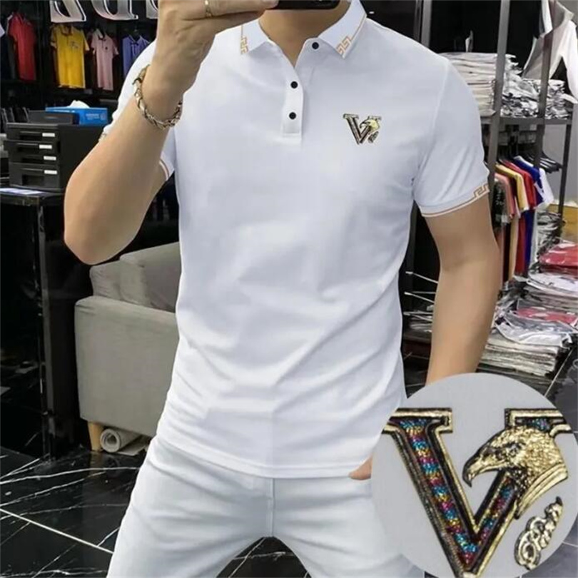 New Luxury Style Designer Mens Polo Shirts Summer Polos Tops Embroidery Men T Shirts Fashion Shirt Unisex High Street Casual Top Tees Size M-4XL