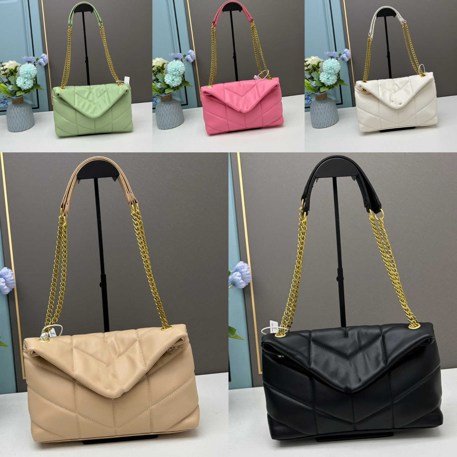 LOULOU Puffer Luxury Bag Lady Designer Handbags HPB Fashion Sheepskin Genuine Leather Gold Hardware 5 Colors Chain Bags 23cm 29cm Crossbody Shoulder Bag Cross Body, #1
LOULOU Puffer Luxury Bag Lady Designer Handbags HPB Fashion Sheepskin Genuine Leather Gold Hardware 5 Colors Chain Bags 23cm 29cm Crossbody Shoulder Bag Cross Body, #1