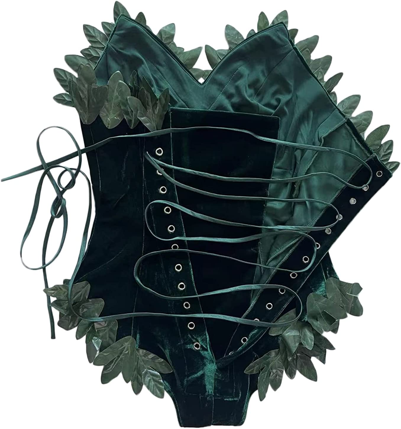 saqulopr Halloween Bodysuits Women Sexy Costume Leotard Poison Ivy Corset Leaf Corset Back, White
saqulopr Halloween Bodysuits Women Sexy Costume Leotard Poison Ivy Corset Leaf Corset Back, White