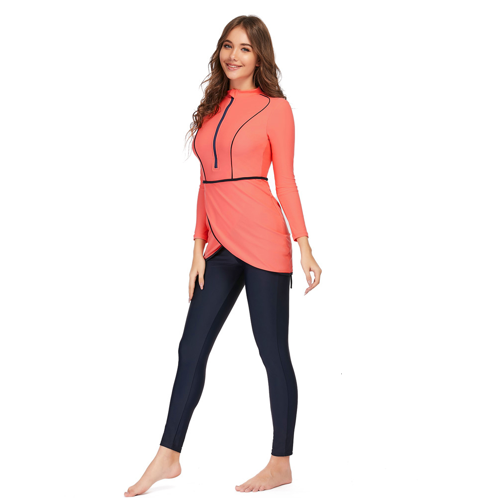 Swim wear Women Islamic Muslimah Swimsuit clothing Arabian Ladies Hijab Burkinis Muslim Swimwear Long Sleeve 230311
