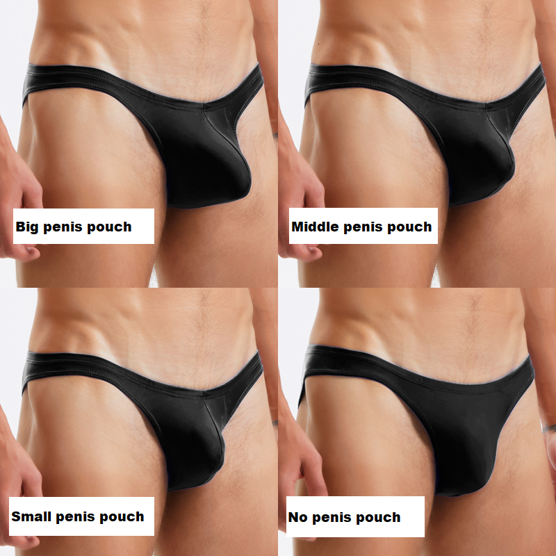 Swim wear WD286 summer beach sexy solid black men swimwear bikinis low waist tight swimsuits gay thong swim trunks briefs 230311