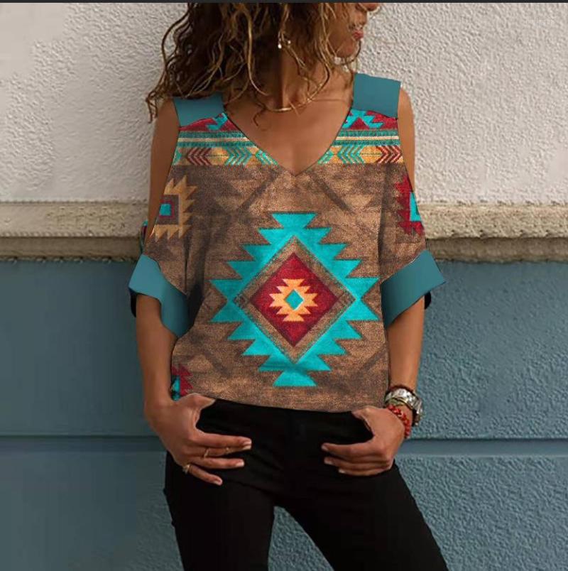 Women' T Shirts 2023 Summer Women' T-shirt V-neck Off-shoulder Mid-sleeve Loose Print Retro
Women' T Shirts 2023 Summer Women' T-shirt V-neck Off-shoulder Mid-sleeve Loose Print Retro