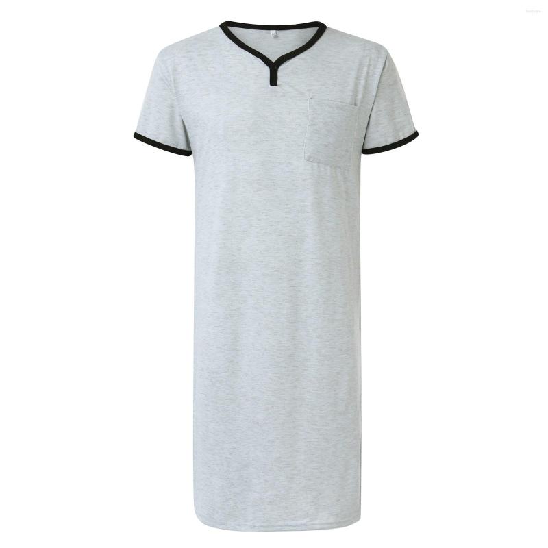 Underpants Thin Long Breathable Nightgown Loose Short Sleeve Skin Friendly Pajamas Mens T Shirt, Blue
Underpants Thin Long Breathable Nightgown Loose Short Sleeve Skin Friendly Pajamas Mens T Shirt, Blue